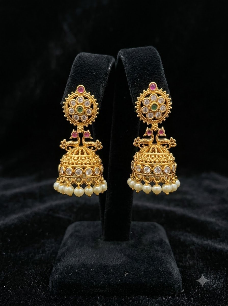 Temple Jhumka Earrings 3