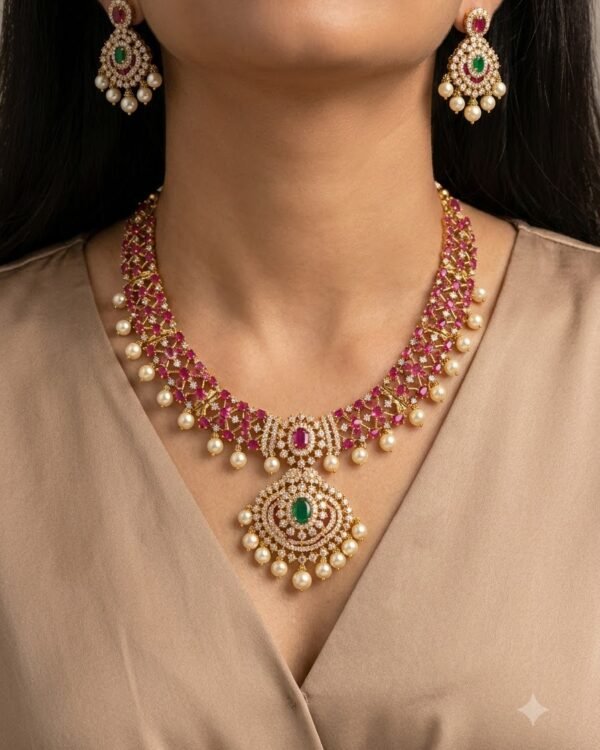 Ruby Temple Necklace Set