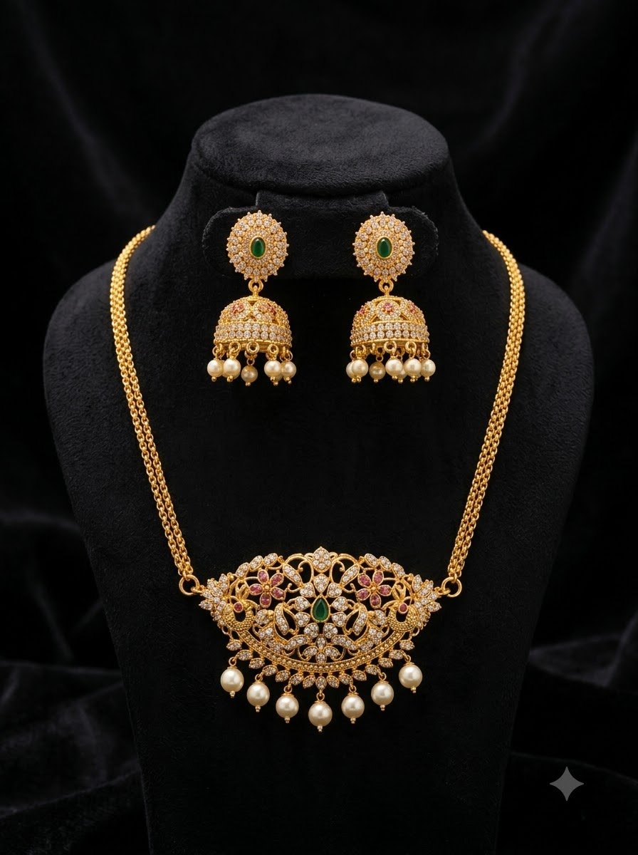 Temple Pendant Necklace Set 2
