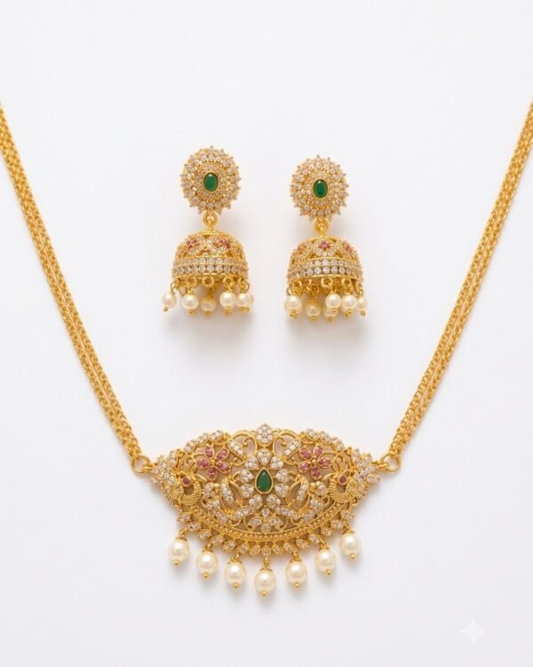 Temple Pendant Necklace Set