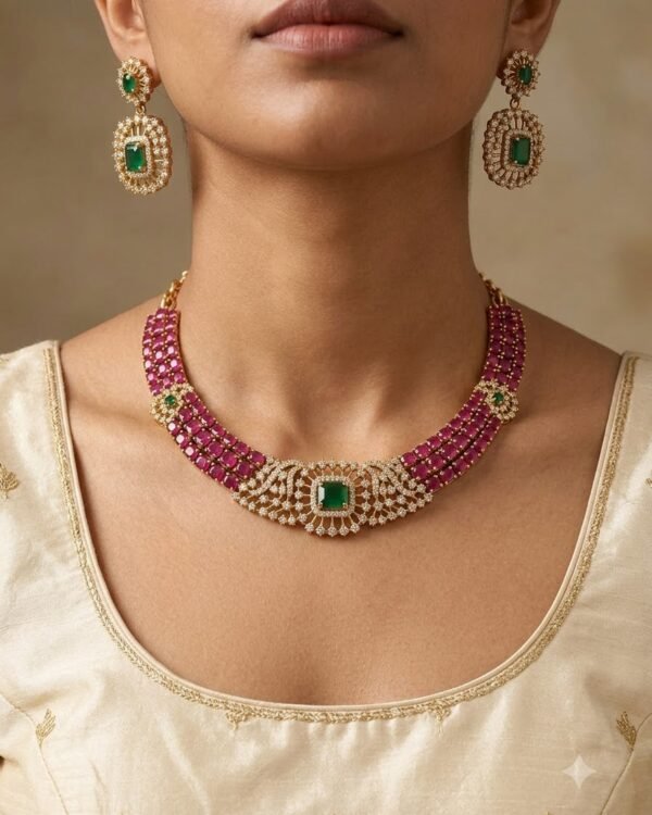 Royal Ruby Choker Set
