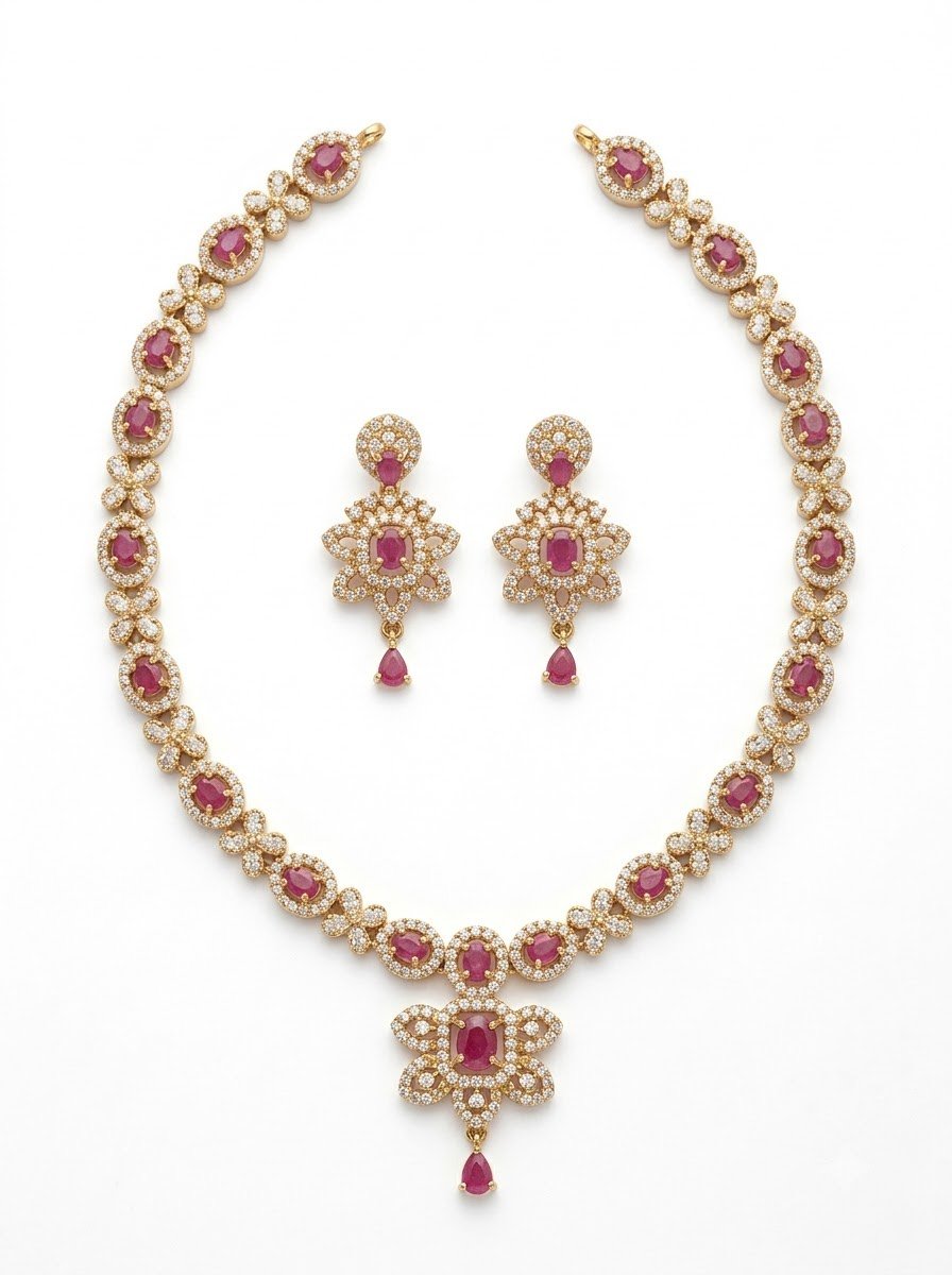 Ruby Sparkle Necklace Set 3