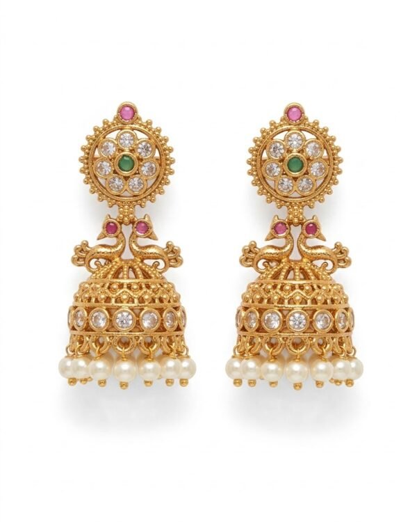 Temple Jhumka Earrings