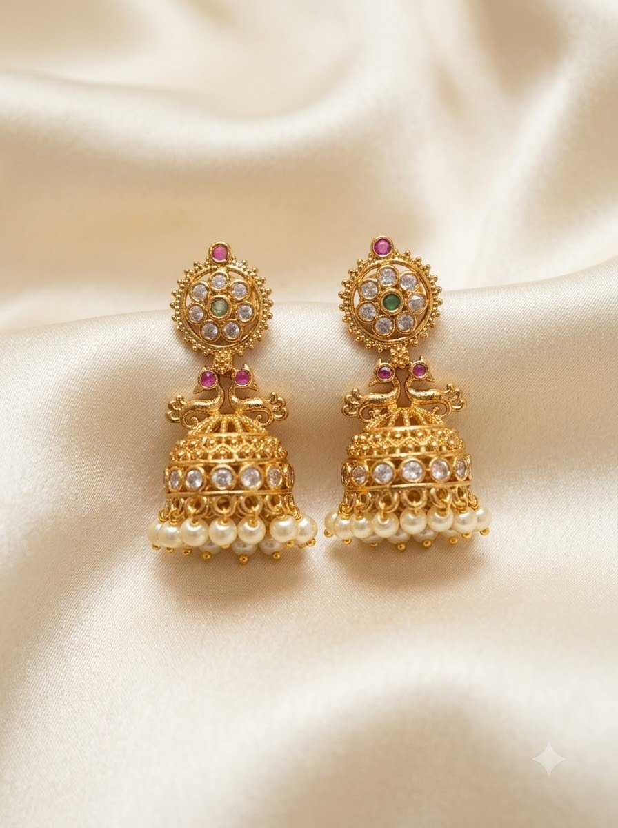 Temple Jhumka Earrings 4