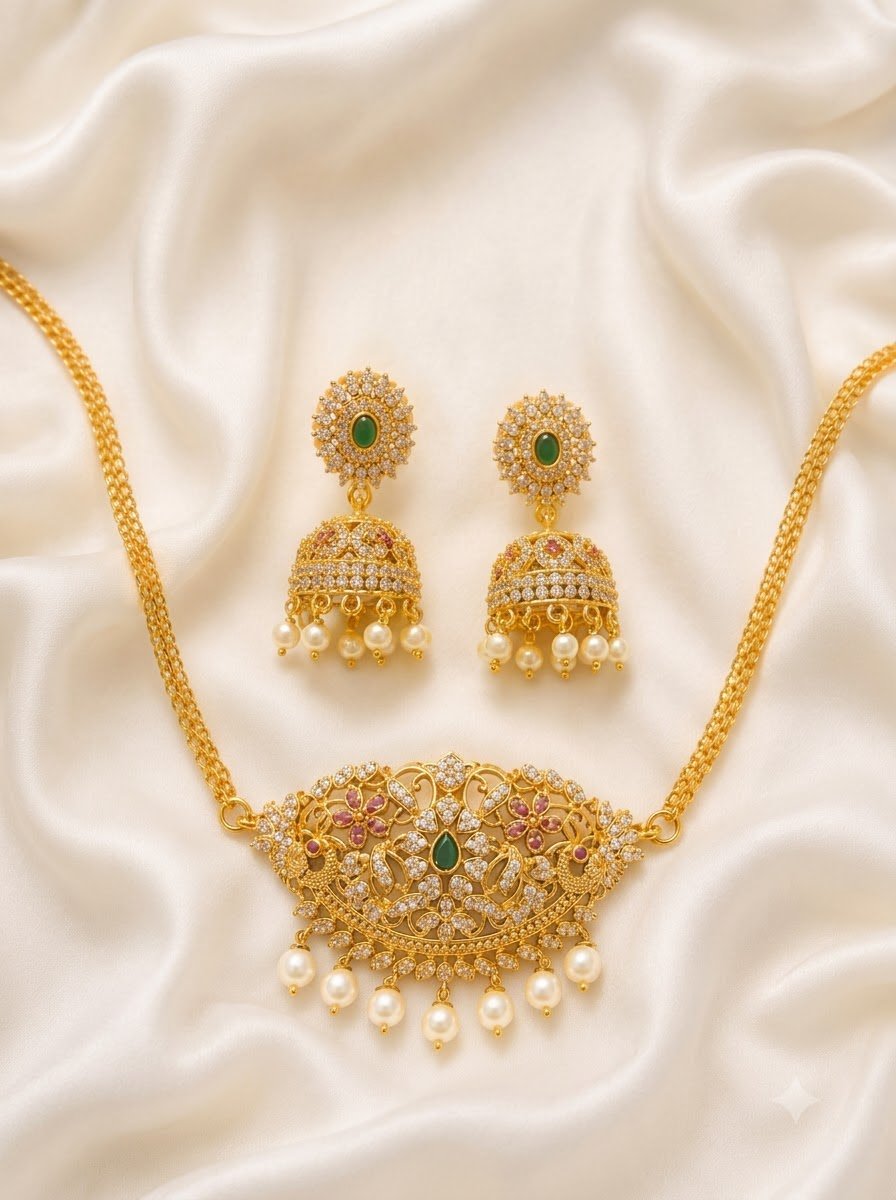 Temple Pendant Necklace Set 3
