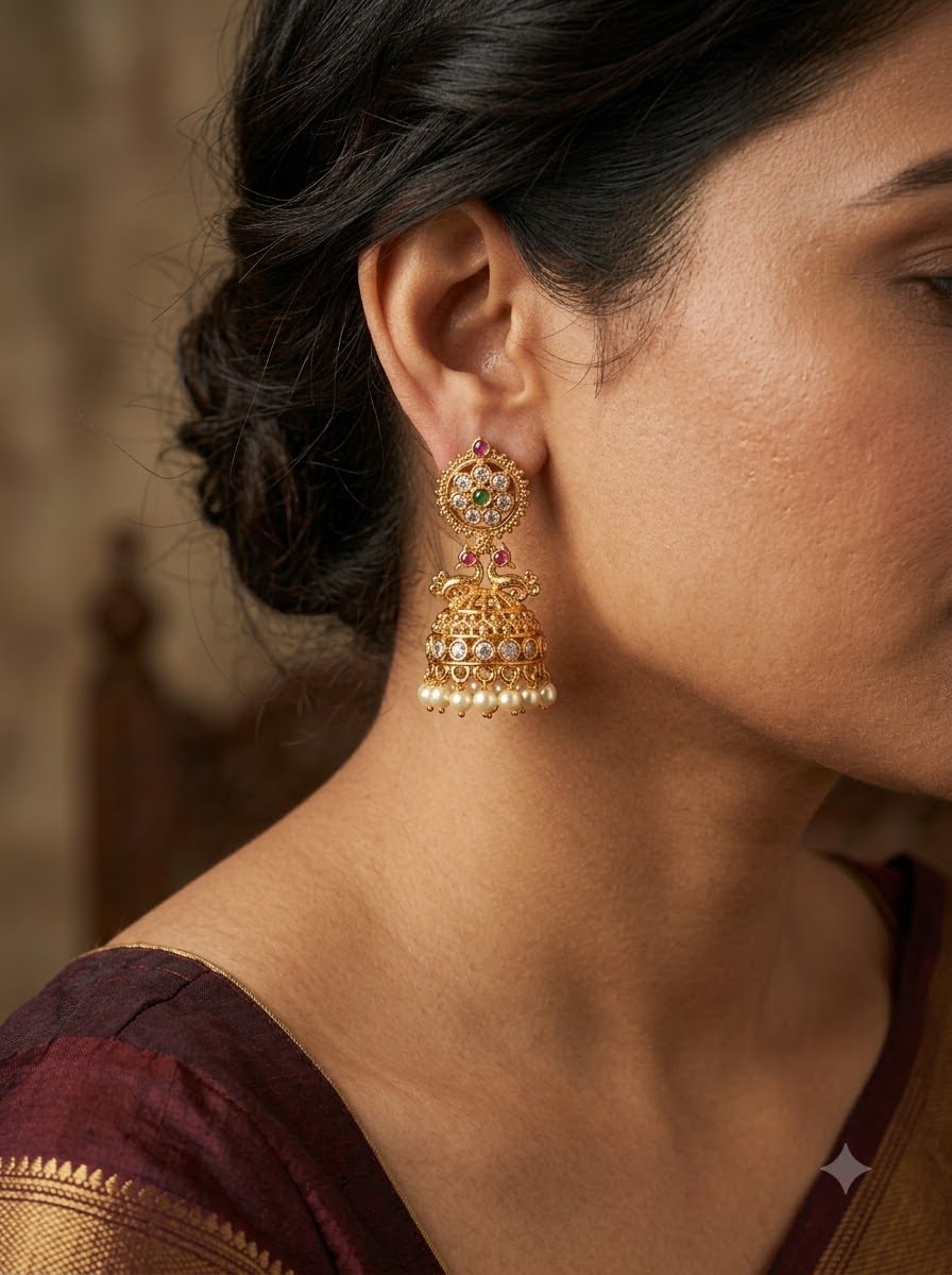 Temple Jhumka Earrings 2