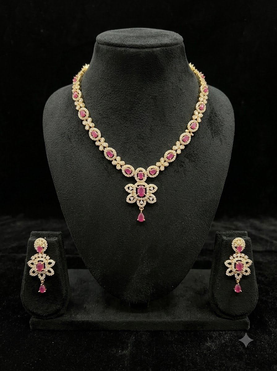 Ruby Sparkle Necklace Set 4